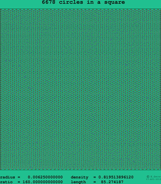 6678 circles in a square