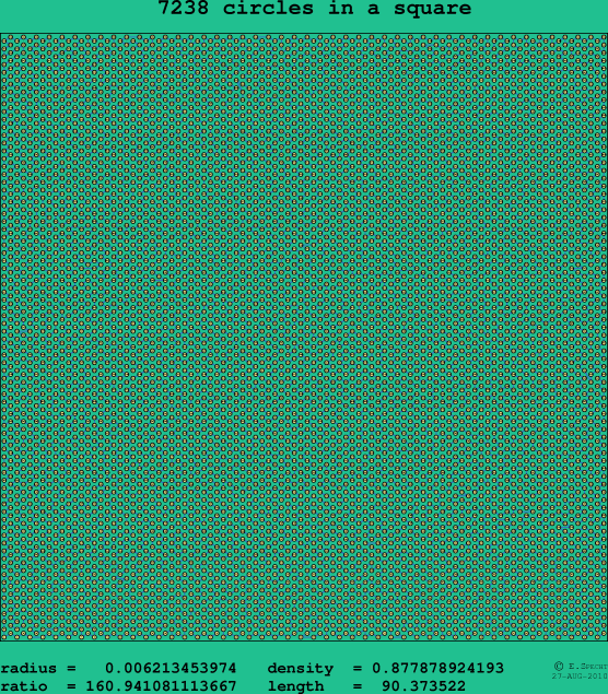 7238 circles in a square