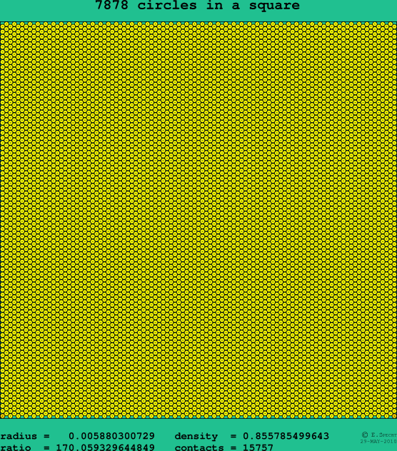 7878 circles in a square
