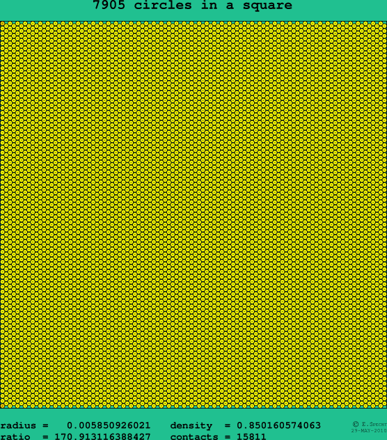 7905 circles in a square
