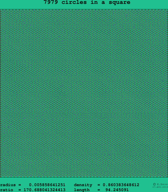 7979 circles in a square