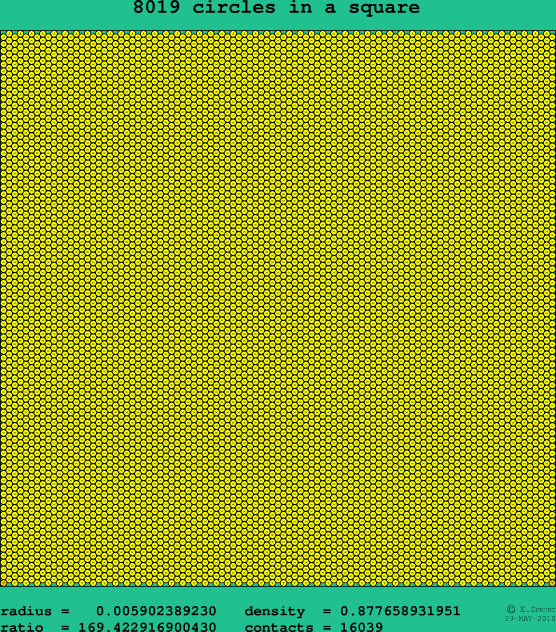 8019 circles in a square
