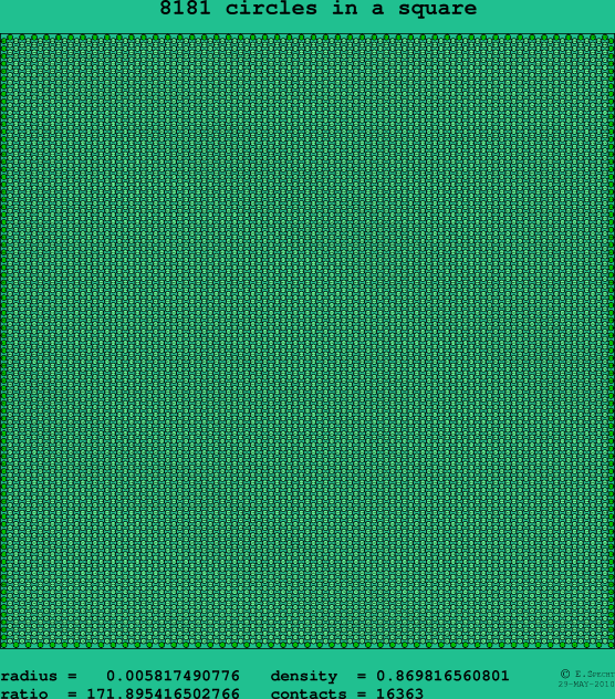 8181 circles in a square