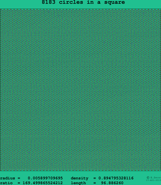 8183 circles in a square