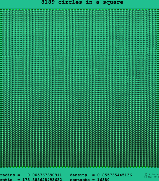 8189 circles in a square