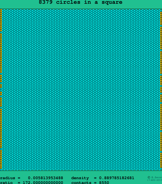 8379 circles in a square