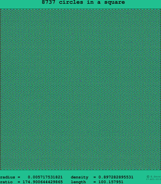 8737 circles in a square