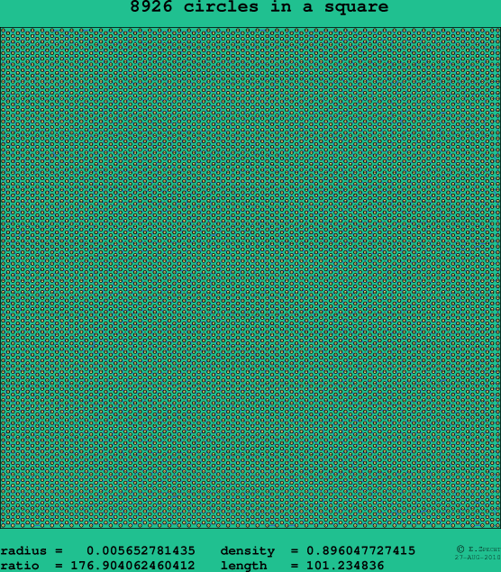 8926 circles in a square