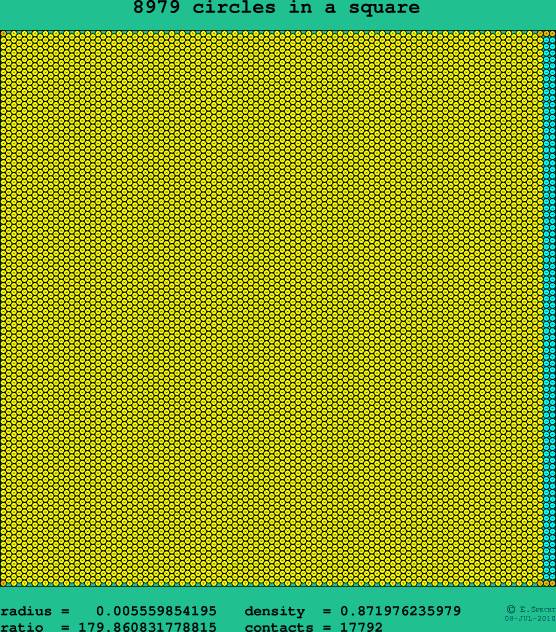 8979 circles in a square