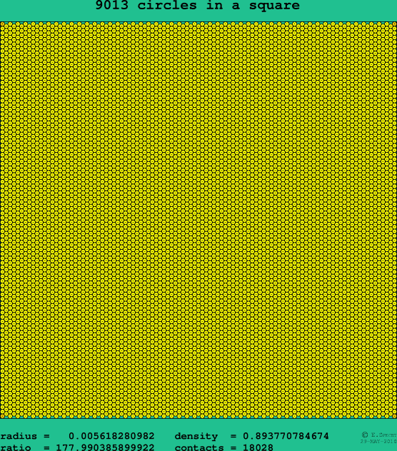 9013 circles in a square