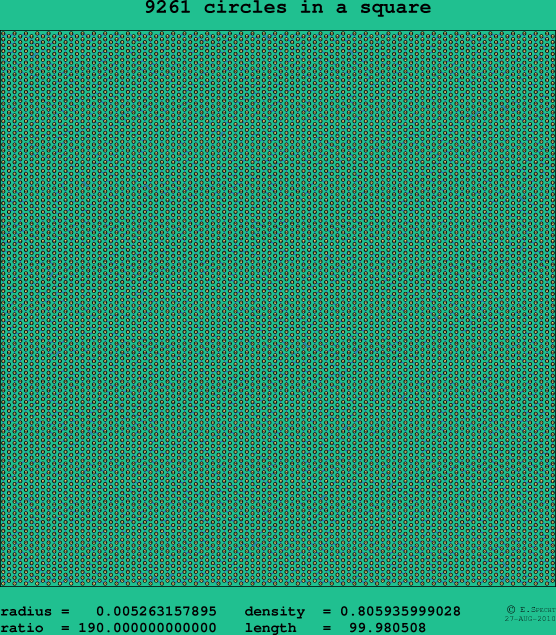 9261 circles in a square