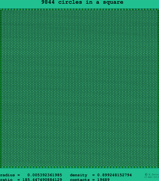 9844 circles in a square