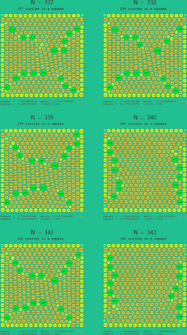 337-342 circles in a circle