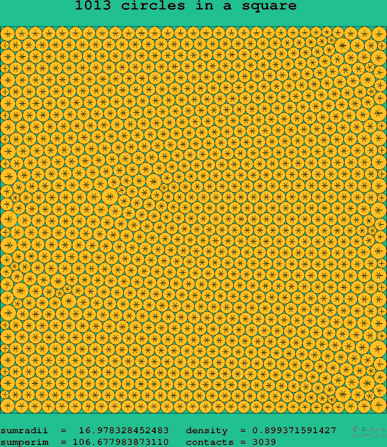 1013 circles in a square