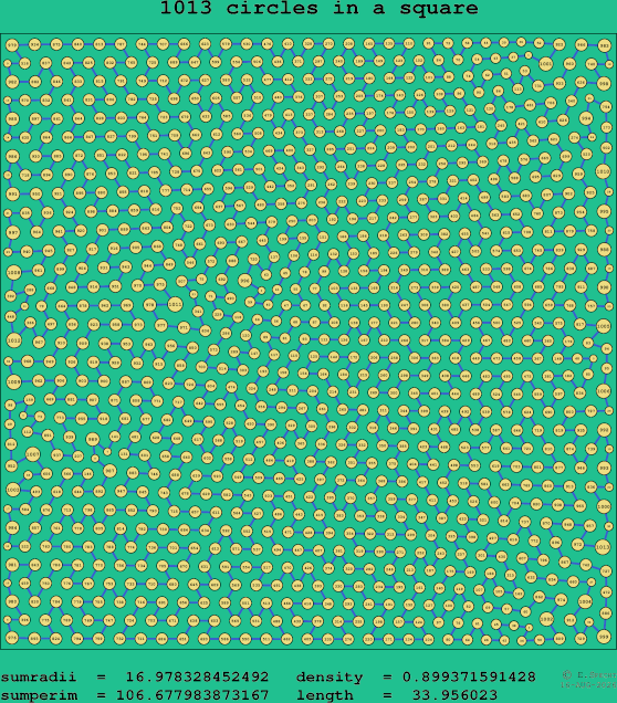 1013 circles in a square
