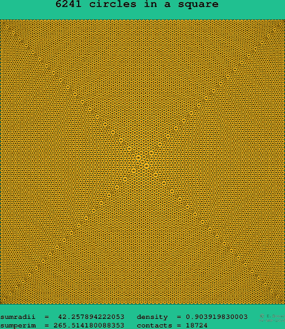 6241 circles in a square