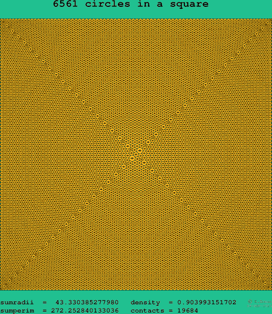 6561 circles in a square