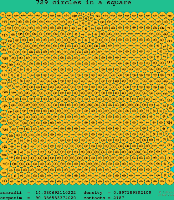 729 circles in a square