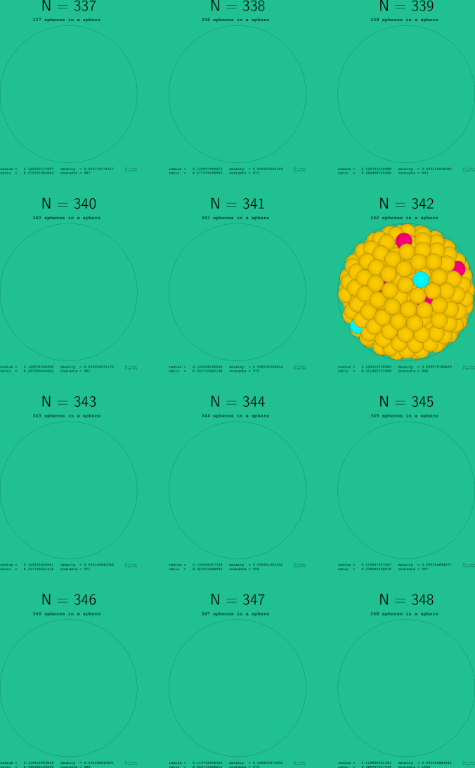 337-348 spheres in a sphere